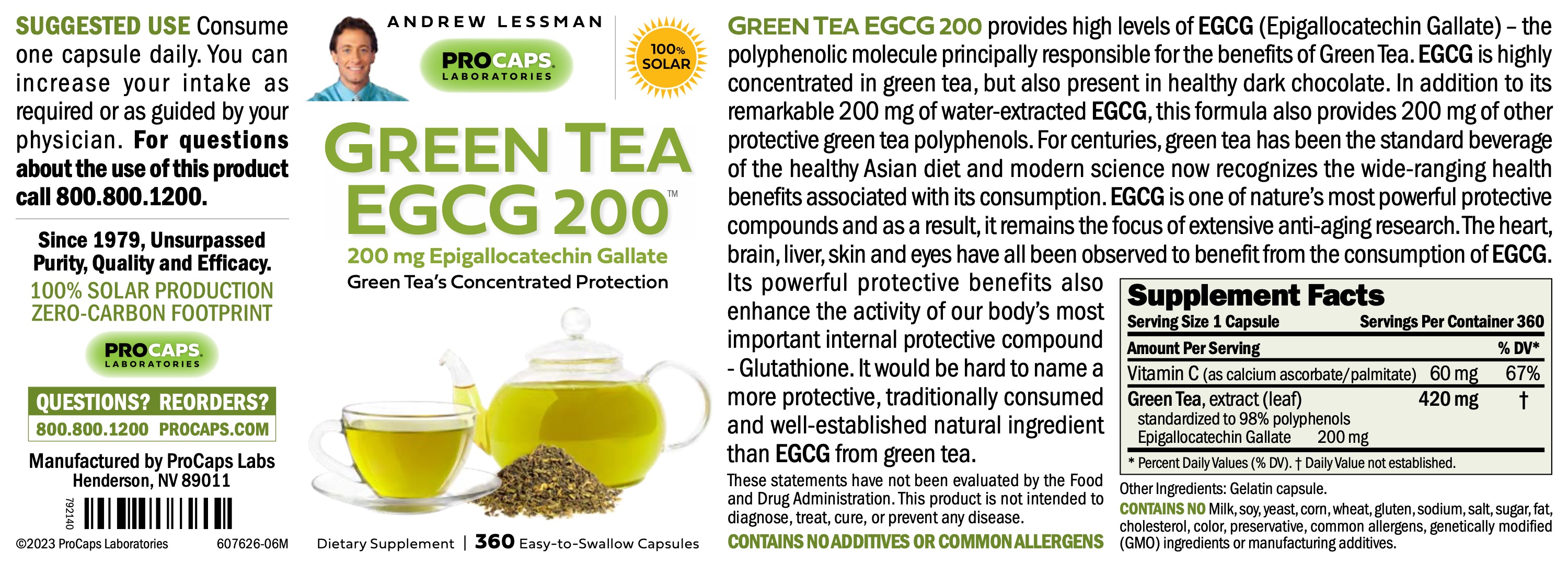 ProCaps Laboratories | Green Tea EGCG 200™